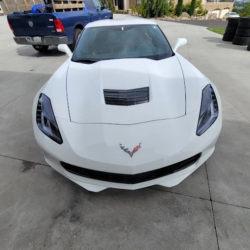 White Corvertte Paint Correction Wenatchee